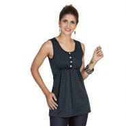 334182-Regata Preta Estampada em Helanca